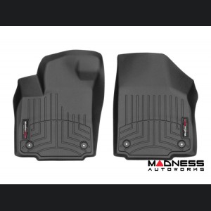 Maserati Ghibli Floor Liners - WeatherTech - Black - Front - 1 Grommet Style